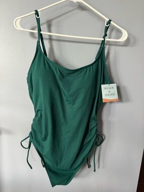 Shade & Shore Forest Green Swimsuit with Side Ties
